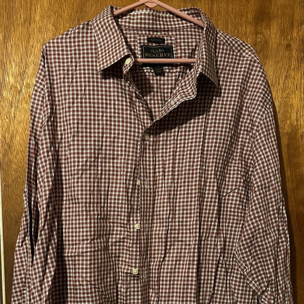 Men’s Jos A Bank Reserve Tailored Fit Long Sleeve Button Down Shirt Size 3X